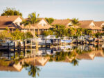 wonderful sunset over the boat docks