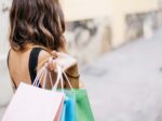 woman shopping, carrying her bags