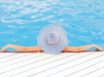 woman in pool