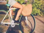 woman riding a bike