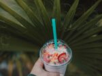 smoothie in hand